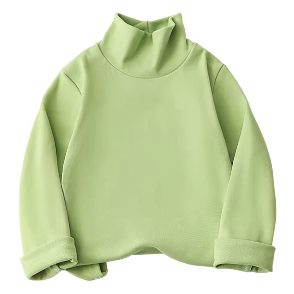 Autumn Winter Long Sleeve Children T-Shirt with Turtleneck Collar - Image 2
