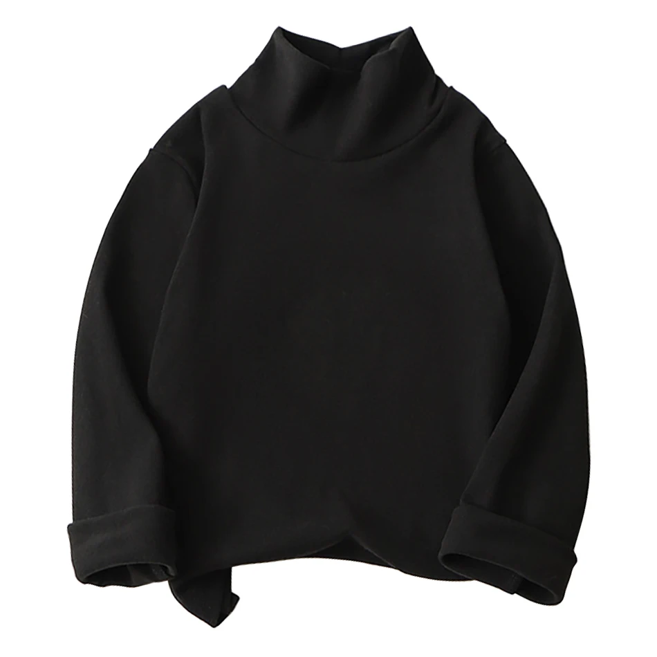 Autumn Winter Long Sleeve Children T-Shirt with Turtleneck Collar - Image 3