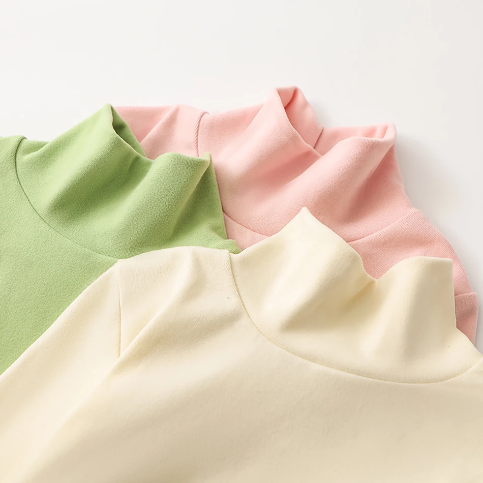 Autumn Winter Long Sleeve Children T-Shirt with Turtleneck Collar - Image 9
