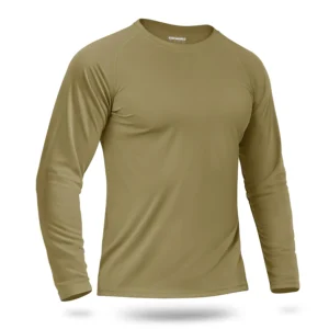 UPF 50+ Quick Dry Long Sleeve T-shirts Men's UV Block Sun Shirts