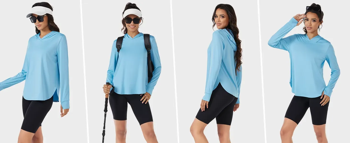 UPF80+ Summer UV Protection Hoodie Womens Outdoor - Image 4